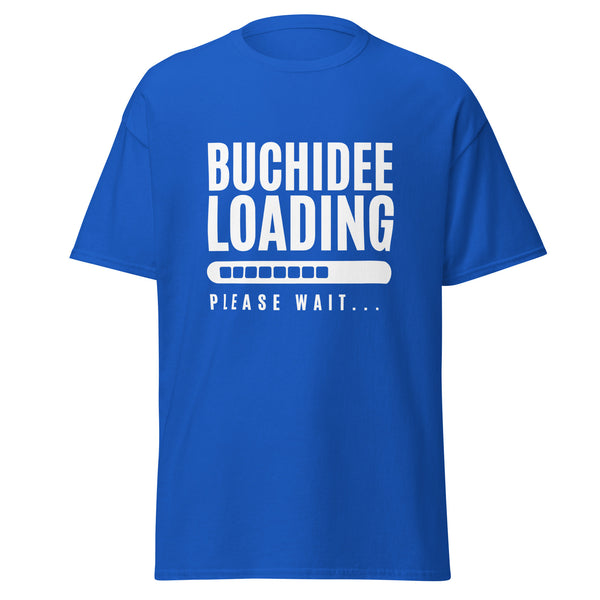 T-Shirt Classic - Buchidee Loading white Royal ein Produkt von SCHIETKRAM