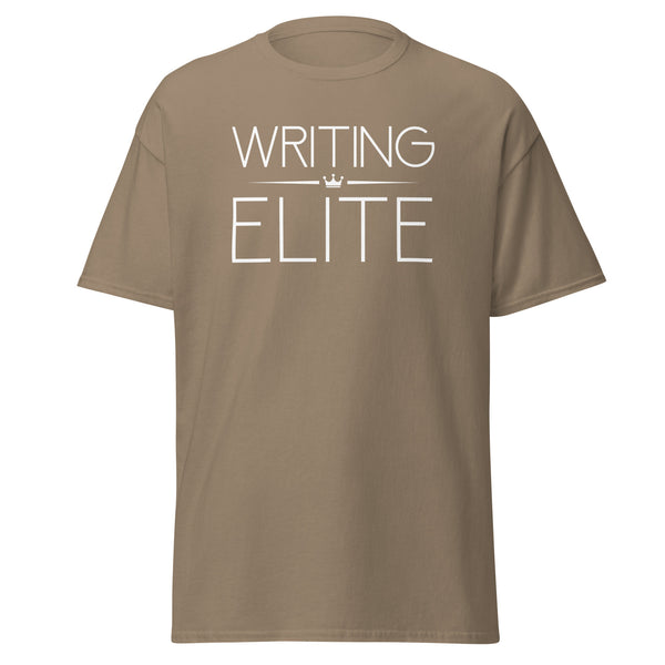 T-Shirt Classic - Writing Elite white Brown Savana ein Produkt von SCHIETKRAM