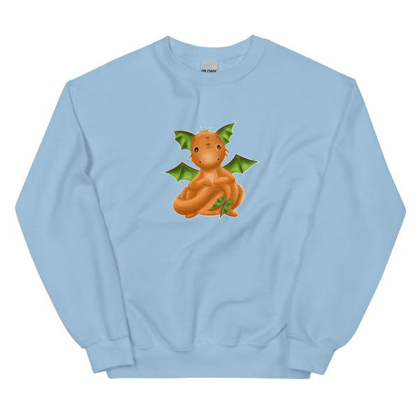 Sweatshirt - Kürben-Drache by Wanderkraehe Light Blue ein Produkt von SCHIETKRAM