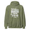 Hoodie Classic - Anything worth having white Military Green ein Produkt von SCHIETKRAM