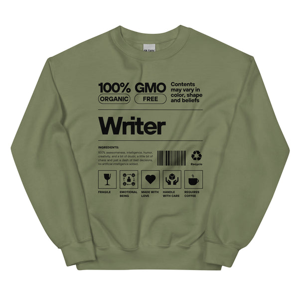Sweatshirt - Writer black Military Green ein Produkt von SCHIETKRAM