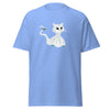 T-Shirt Classic - Ghost Cat by Wanderkraehe Carolina Blue ein Produkt von SCHIETKRAM