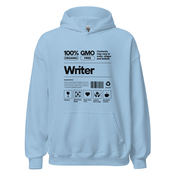 Hoodie Classic - Writer black Light Blue ein Produkt von SCHIETKRAM