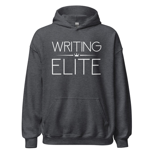 Hoodie Classic - Writing Elite white Dark Heather ein Produkt von SCHIETKRAM