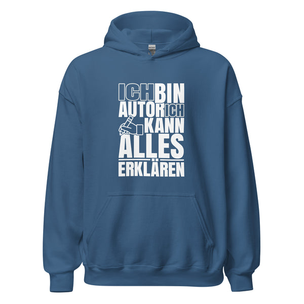Hoodie Classic - Ich kann alles erklären white Indigo Blue ein Produkt von SCHIETKRAM