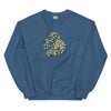 Sweatshirt - Weihnachts-Katze Lichterkette by Wanderkraehe Indigo Blue ein Produkt von SCHIETKRAM