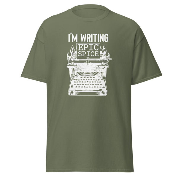 T-Shirt Classic - I'm writing epic spice white Military Green ein Produkt von SCHIETKRAM