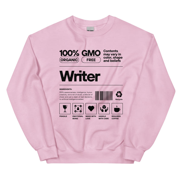 Sweatshirt - Writer black Light Pink ein Produkt von SCHIETKRAM