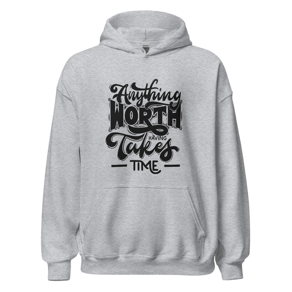 Hoodie Classic - Anything worth having black Sport Grey ein Produkt von SCHIETKRAM