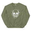 Sweatshirt - Melting Skull white Military Green ein Produkt von SCHIETKRAM