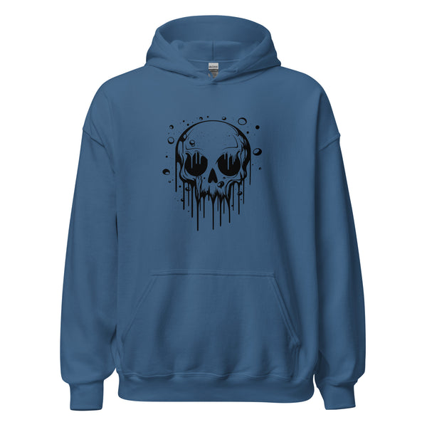 Hoodie Classic - Melting Skull black Indigo Blue ein Produkt von SCHIETKRAM