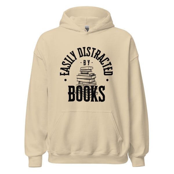 Hoodie Classic - Easily distracted by Books black Sand ein Produkt von SCHIETKRAM