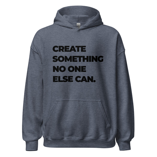 Hoodie Classic - Create something no one else can black Heather Sport Dark Navy ein Produkt von SCHIETKRAM