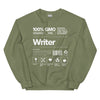 Sweatshirt - Writer white Military Green ein Produkt von SCHIETKRAM