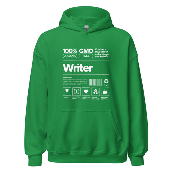 Hoodie Classic - Writer white Irish Green ein Produkt von SCHIETKRAM