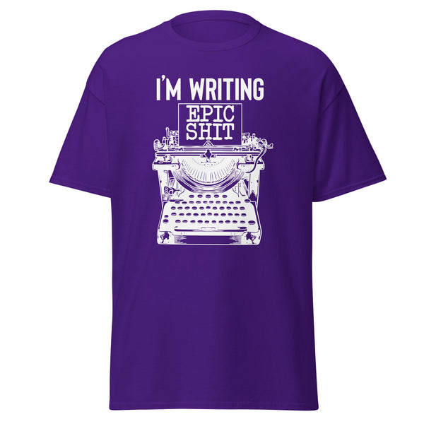 T-Shirt Classic - Writing Epic Shit white Purple ein Produkt von SCHIETKRAM