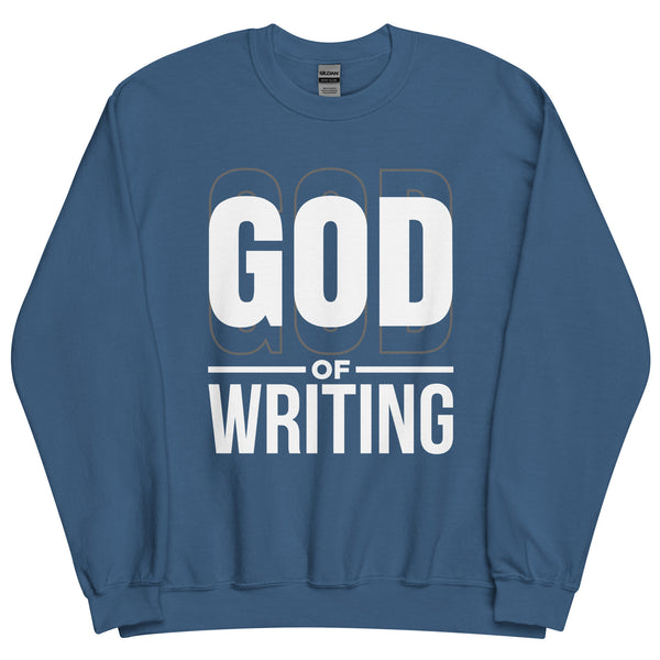 Sweatshirt - God of Writing Indigo Blue ein Produkt von SCHIETKRAM