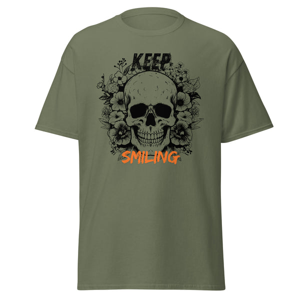 T-Shirt Classic - Keep Smiling Military Green ein Produkt von SCHIETKRAM