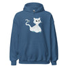 Hoodie Classic - Ghost Cat by Wanderkraehe Indigo Blue ein Produkt von SCHIETKRAM