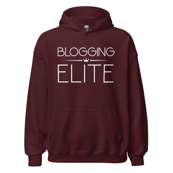 Hoodie Classic - Blogging Elite white Maroon ein Produkt von SCHIETKRAM