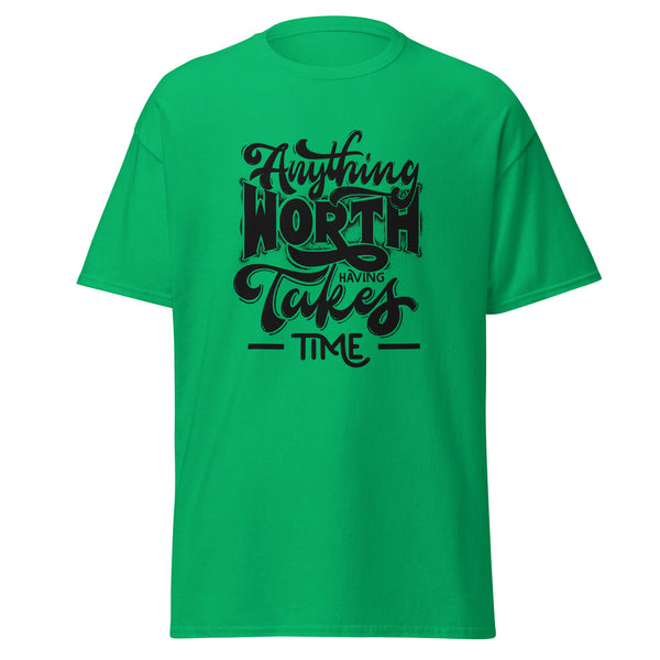 T-Shirt Classic - Anything worth having black Irish Green ein Produkt von SCHIETKRAM