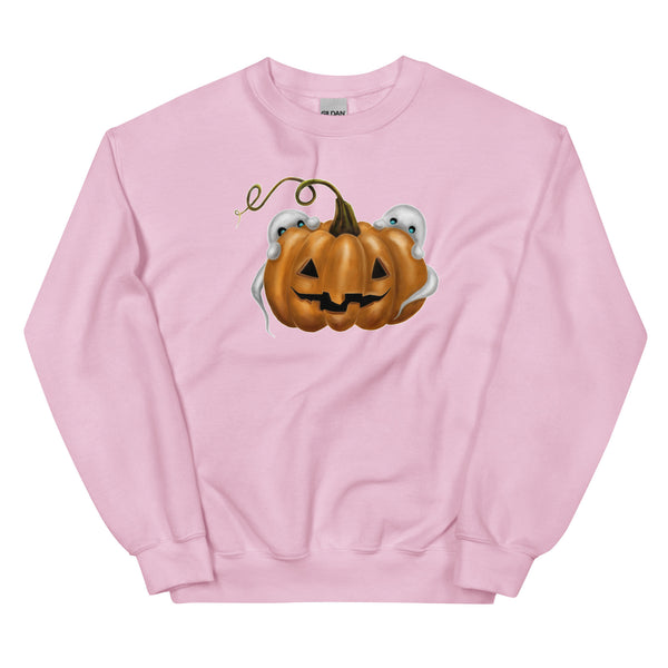 Sweatshirt - Kürben-Geister by Wanderkraehe Light Pink ein Produkt von SCHIETKRAM