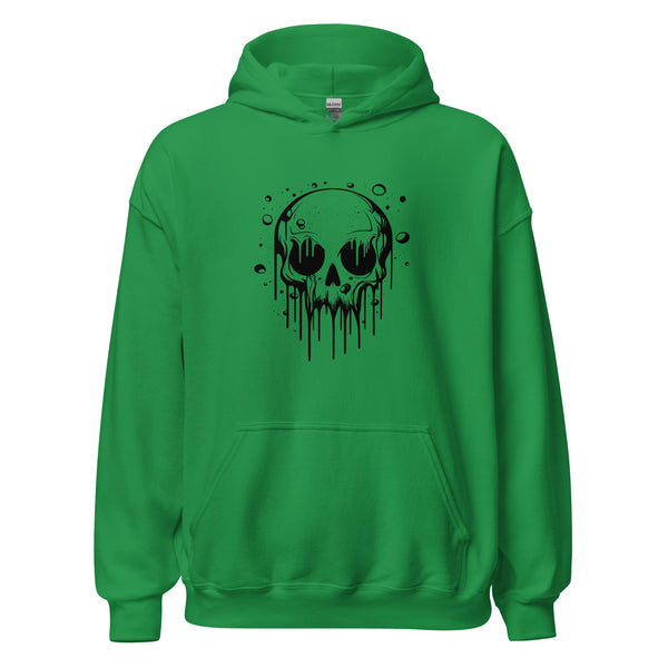 Hoodie Classic - Melting Skull black Irish Green ein Produkt von SCHIETKRAM