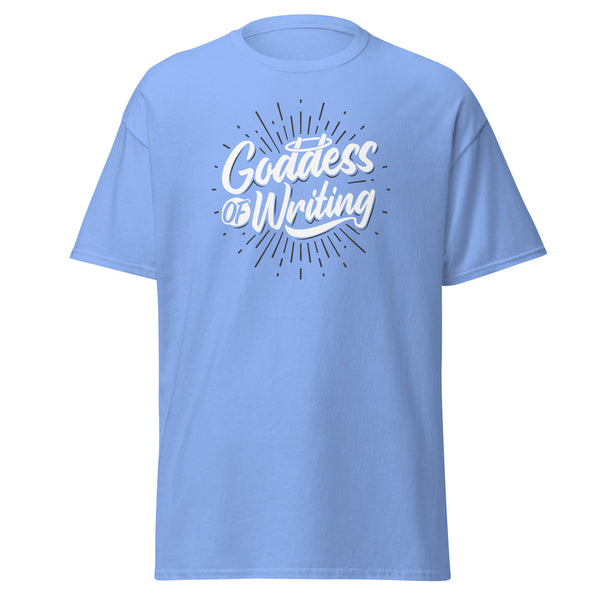 T-Shirt Classic - Goddess of Writing Carolina Blue ein Produkt von SCHIETKRAM