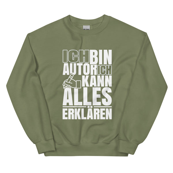 Sweatshirt - Ich kann alles erklären white Military Green ein Produkt von SCHIETKRAM
