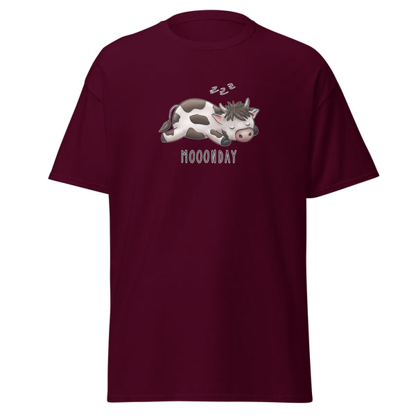 T-Shirt Classic - Mooonday by Wanderkraehe Maroon ein Produkt von SCHIETKRAM