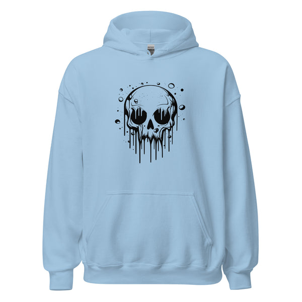 Hoodie Classic - Melting Skull black Light Blue ein Produkt von SCHIETKRAM