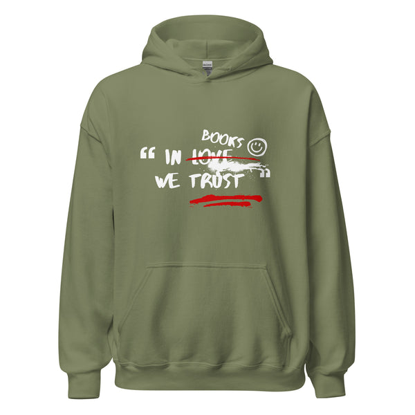 Hoodie Classic - In Books we trust Military Green ein Produkt von SCHIETKRAM