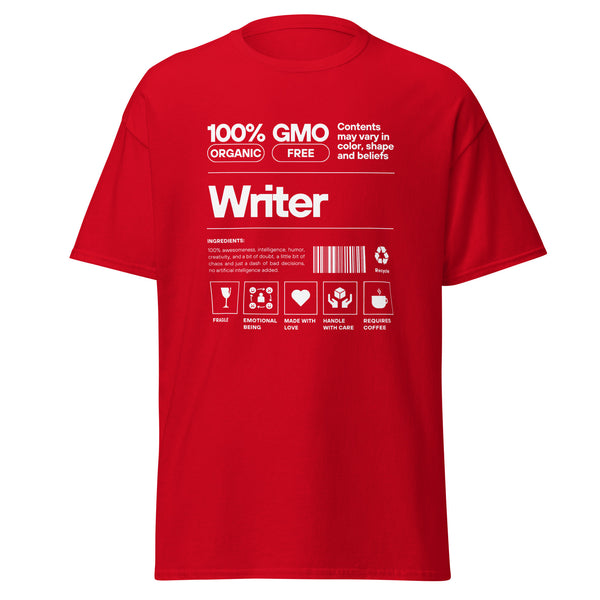 T-Shirt Classic - Writer white Red ein Produkt von SCHIETKRAM