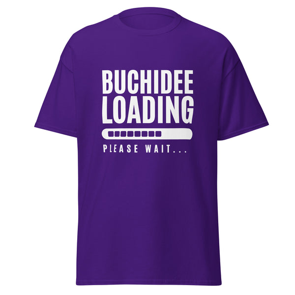 T-Shirt Classic - Buchidee Loading white Purple ein Produkt von SCHIETKRAM