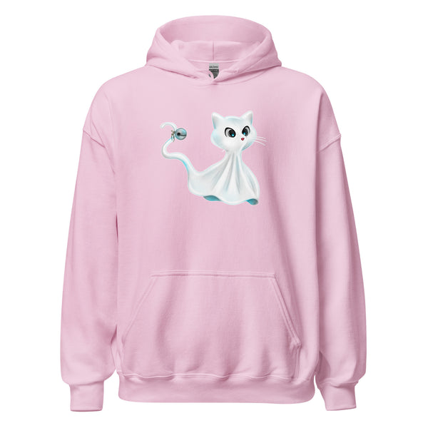 Hoodie Classic - Ghost Cat by Wanderkraehe Light Pink ein Produkt von SCHIETKRAM
