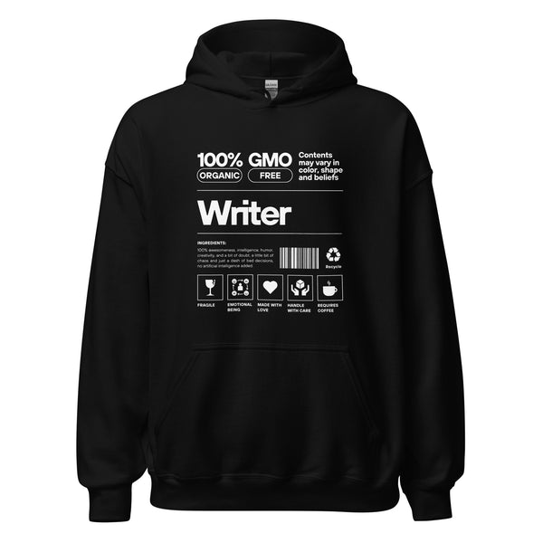 Hoodie Classic - Writer white Schwarz ein Produkt von SCHIETKRAM