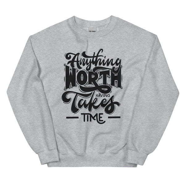 Sweatshirt - Anything Worth Having black Sport Grey ein Produkt von SCHIETKRAM