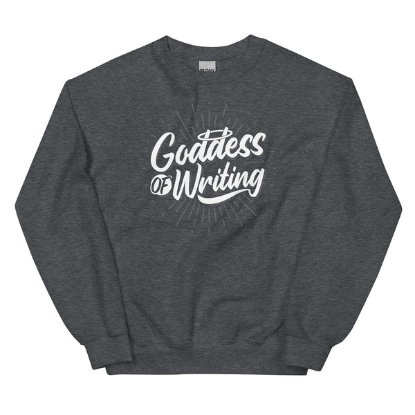 Sweatshirt - Goddess of Writing white Dark Heather ein Produkt von SCHIETKRAM