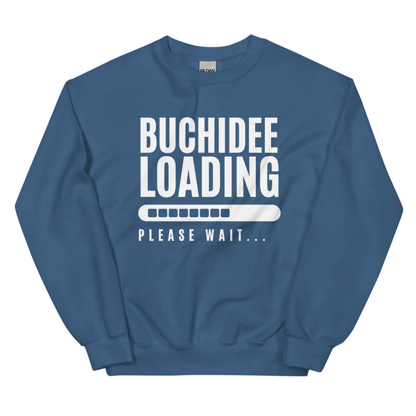Sweatshirt - Buchidee Loading white Indigo Blue ein Produkt von SCHIETKRAM