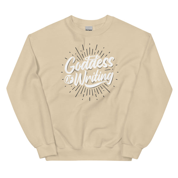 Sweatshirt - Goddess of Writing white Sand ein Produkt von SCHIETKRAM