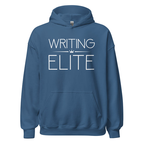 Hoodie Classic - Writing Elite white Indigo Blue ein Produkt von SCHIETKRAM