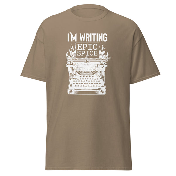 T-Shirt Classic - I'm writing epic spice white Brown Savana ein Produkt von SCHIETKRAM