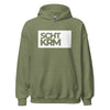 Hoodie Classic - SCHTKRM white Military Green ein Produkt von SCHIETKRAM