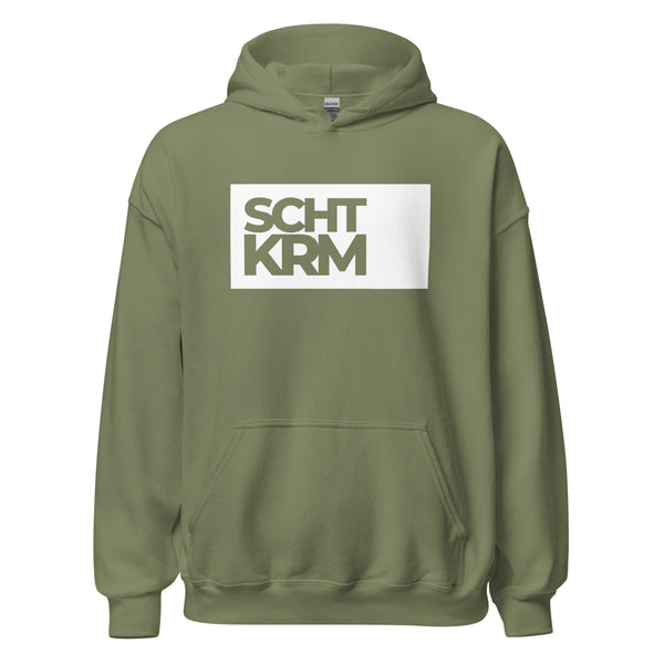 Hoodie Classic - SCHTKRM white Military Green ein Produkt von SCHIETKRAM
