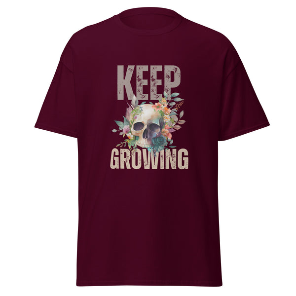 T-Shirt Classic - Keep Growing Maroon ein Produkt von SCHIETKRAM