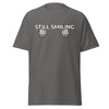 T-Shirt Classic - Still Smiling white Charcoal ein Produkt von SCHIETKRAM