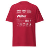 T-Shirt Classic - Writer white Cardinal ein Produkt von SCHIETKRAM