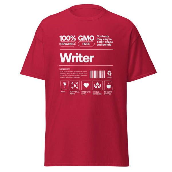 T-Shirt Classic - Writer white Cardinal ein Produkt von SCHIETKRAM