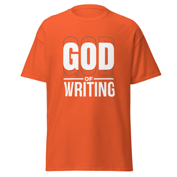 T-Shirt Classic - God of Writing Orange ein Produkt von SCHIETKRAM